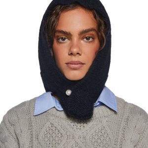 Fall Vibing Knit Hood ?C Black
