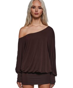 Milana Mini Dress - Brown