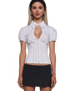 Absolute Trend Poplin Blouse - Black/White