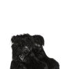 Low Wild Instincts Faux Fur Combat Boots ?C Black