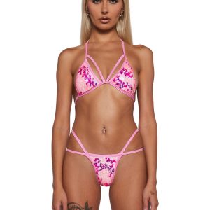 Flirty Sequin Bikini Set ?C Pink