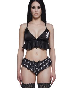 Flutter Bunny 2-Piece Lounge Set -Black