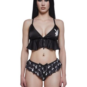 Flutter Bunny 2-Piece Lounge Set -Black