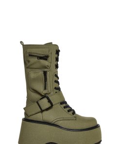 Obsidian Platform Zip-Up Boots