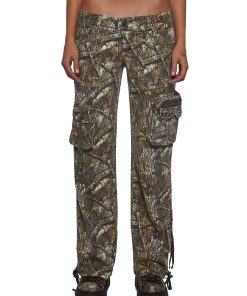 Camo Low Rise Cargo Jeans