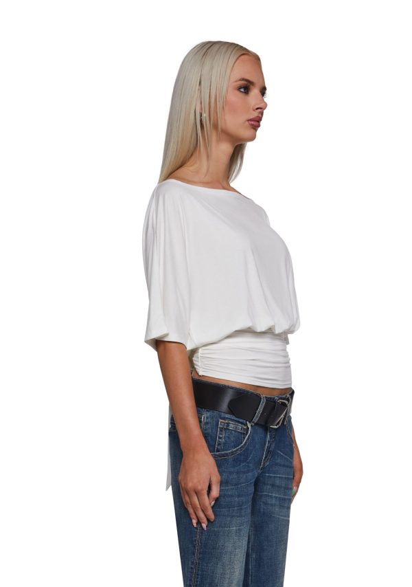 Charm Behavior Wrap Top ?C White