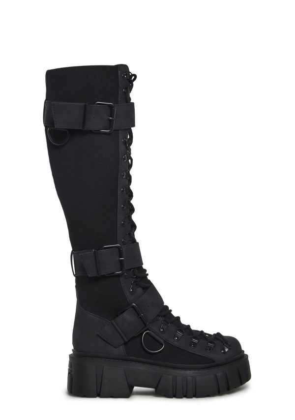 Low Traitor Knee High Boots ?C Black