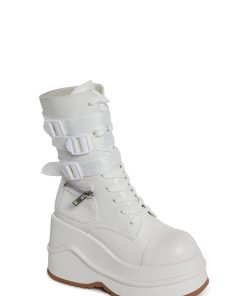 Alternative view of Mad Hustle Wedge Platform Boots - White