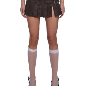 Viral Takeover Mini Skirt ?C Brown