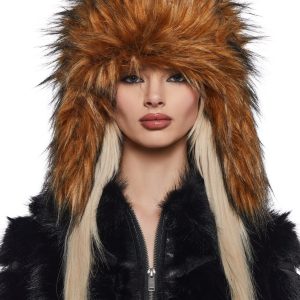 Aura Faux Fur Trapper Hat ?C Brown