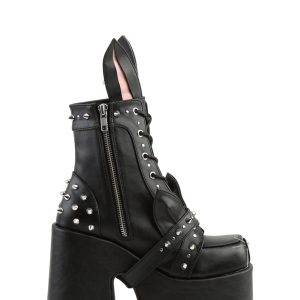 Camel-202 Platform Ankle Boots
