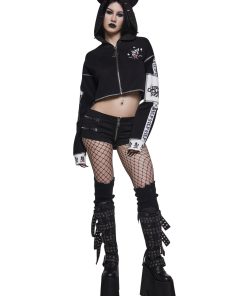 Alternative view of Boogie Woogie Wu Cropped Hoodie