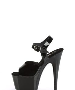 Alternative view of Adore-708N Platform Ankle Strap Sandals-Black