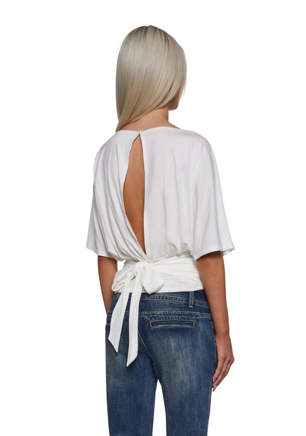 Charm Behavior Wrap Top ?C White
