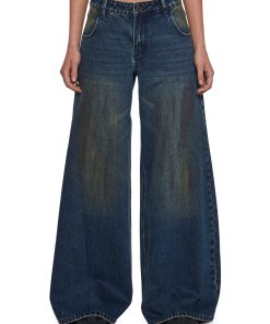 Sinful Attitude Wide Leg Jeans - Dirty Blue