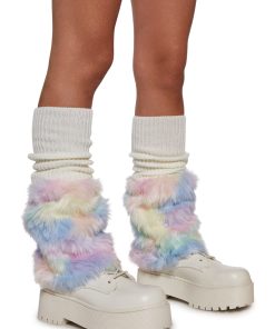 Alternative view of Cotton Candy Fuzzy Leg Warmers