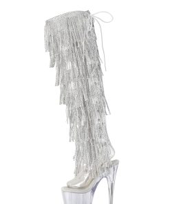 Alternative view of Adore-3019C-RSF Platform Over-The-Knee Boots-Clear