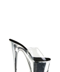 Adore-701 Platform Slides-Silver Chrome