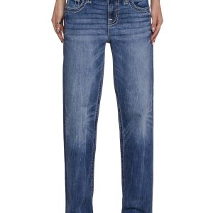 30" Mid Rise Slim Wide Jeans