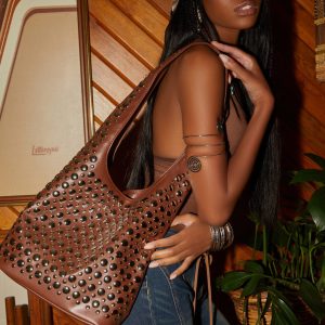 Mirror Images Tote Bag ??Brown