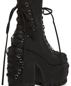 Alternative view of Woodland Lucid Dream Corset Boots - Black