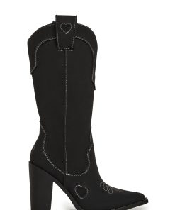 Basic Present Perfect Cowgirl Boots - Black