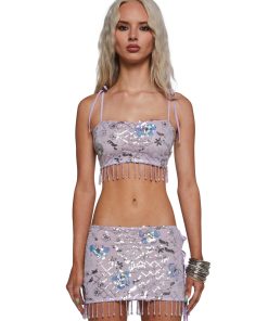 Fluorescent Eden Crop Tank - Purple