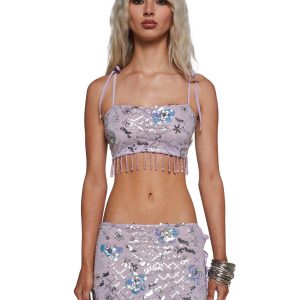 Fluorescent Eden Crop Tank ?C Purple