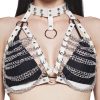 Brazen Tactics Chain Harness Choker -White