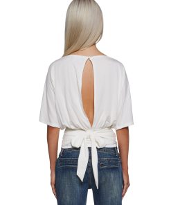 Alternative view of Charm Behavior Wrap Top - White