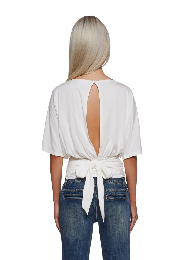 Charm Behavior Wrap Top ?C White