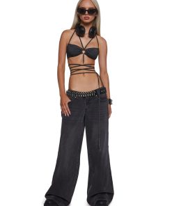 Alternative view of Outro Embroidered Wide Leg Jeans