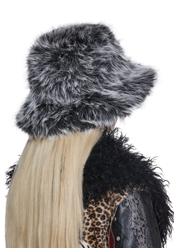 Arctic Noir Faux Fur Bag And Hat Set
