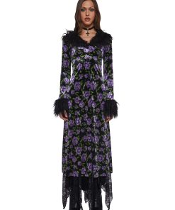Floral Velvet Duster