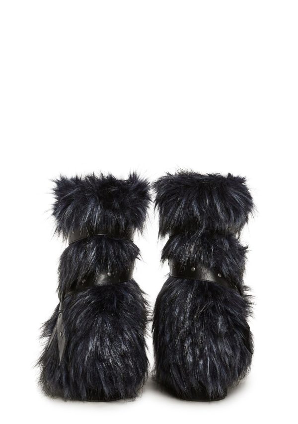 Low Wild Instincts Faux Fur Boots ?C Blue