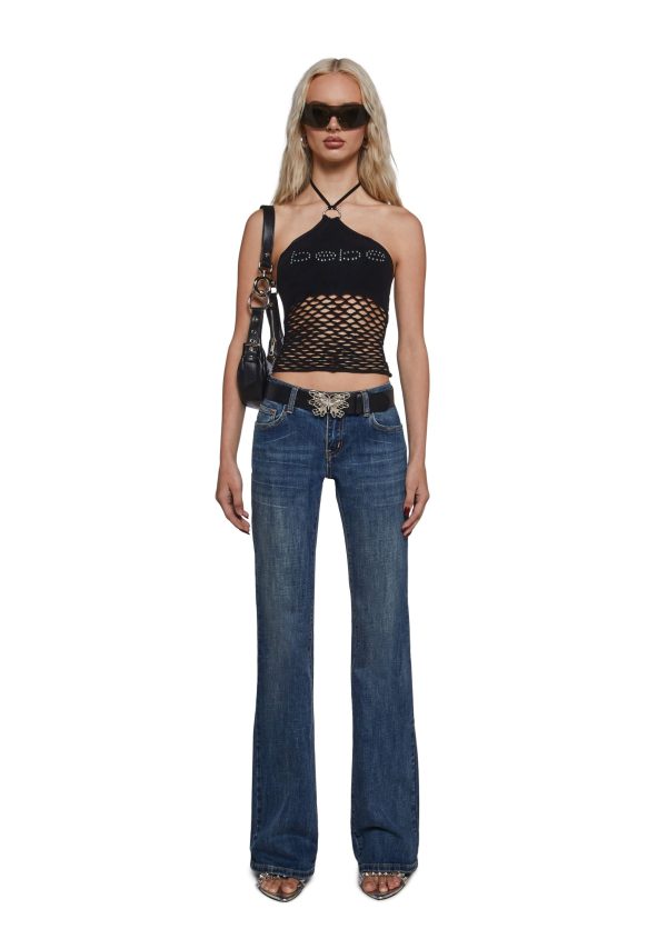 Fishnet Halter Top