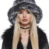 Arctic Noir Faux Fur Bag And Hat Set
