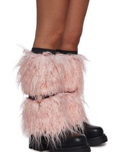 Cotton Candy Faux Fur Leg Warmers