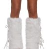 Frost Flirt Bow-Tied Faux Fur Warmers