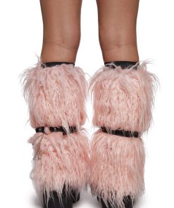 Alternative view of Cotton Candy Faux Fur Leg Warmers
