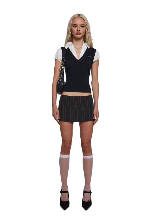 Collared Knit Sweater