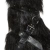 Low Wild Instincts Faux Fur Combat Boots ?C Black