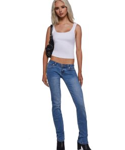 Alternative view of Talia Low Rise Jeans - Light Blue