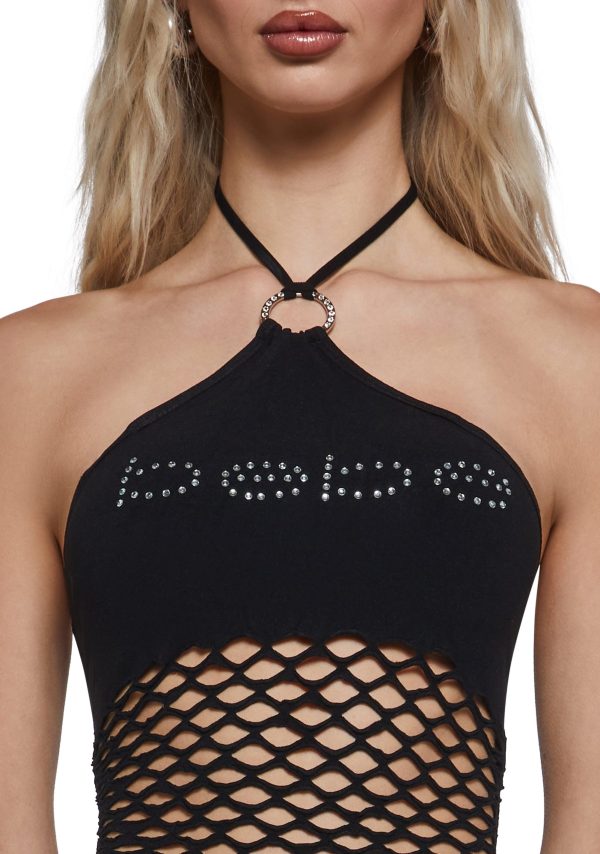 Fishnet Halter Top