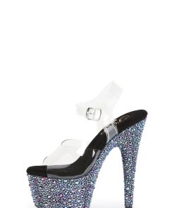 Alternative view of Bejeweled-708MS Platform Ankle Strap Sandals-Black
