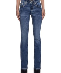 32" Mid Rise Boot Cut Jeans
