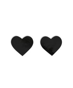 Dom Squad Black Wet Vinyl Heart Pasties