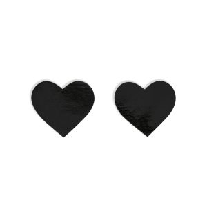 Dom Squad Black Wet Vinyl Heart Pasties