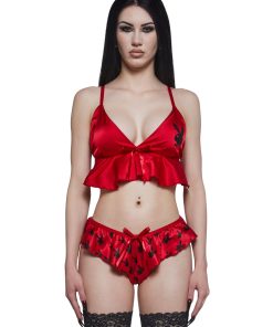 Flutter Bunny 2-Piece Lounge Set -Red