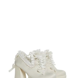 Bisou Baby Platform Heels ?C White